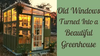 DIY Recycled Window Greenhouse