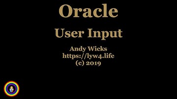 Oracle - User Input