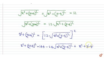 Let `A(0,-4)` and `B (0,4)` be two fixed points. Find the locus of a point `P` which moves so t...