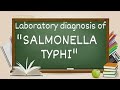 Laboratory diagnosis of salmonella typhi