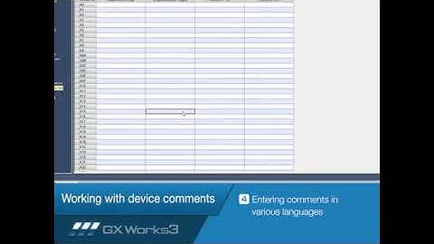 MELSOFT GX Works3 Tutorial No 5 Working with device comments  Mitsubishi Electric