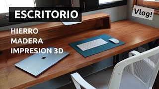 Vlog 1: Escritorio mezclando Herrería, Carpinteria e Impresión 3d.