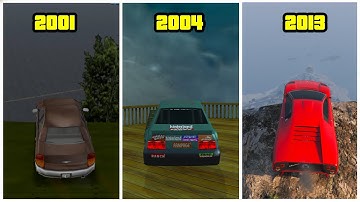 Jumping from the highest mountain by car in GTA games (evolution) | PlaySeeker Gaming