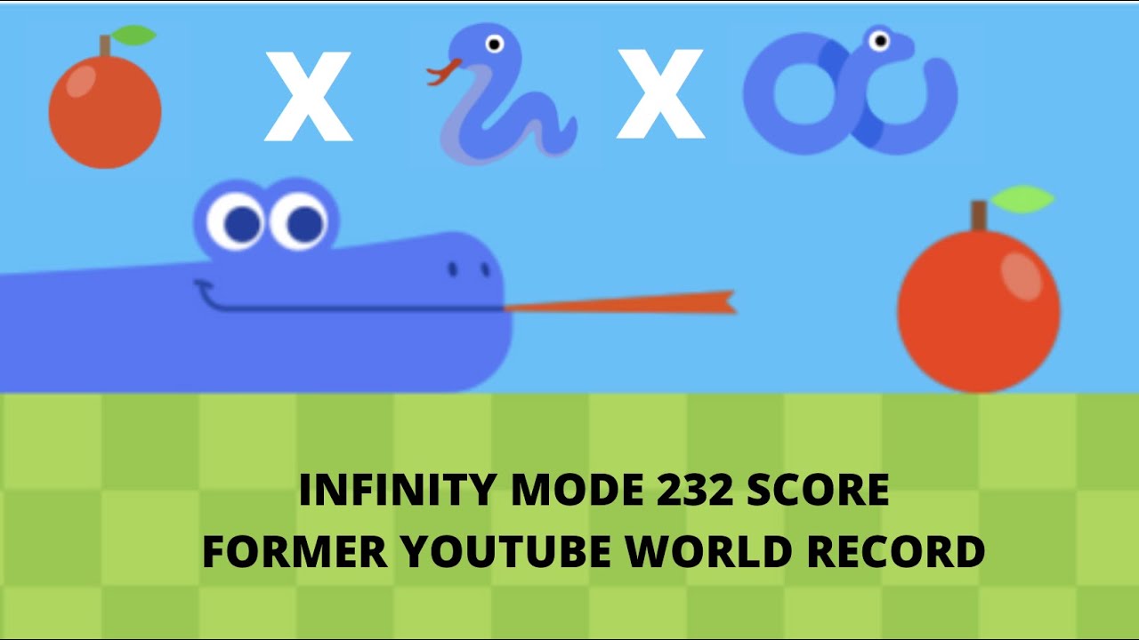 Google Snake  Infinity Mode 232 score ( former  world