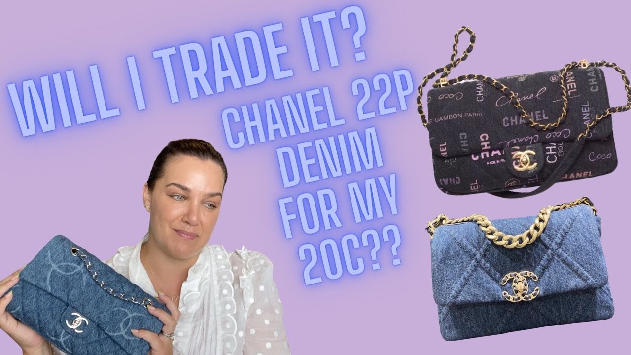 22P Chanel 19 Denim Bag 