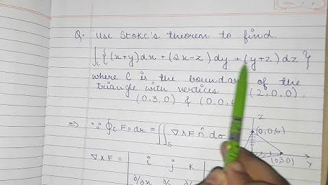 Important ques on Stokes theorem// Vector calculus //b.sc