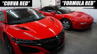 Comparing NC1 & NA1 Acura NSX Paint Colors (Formula Red & Curva Red)