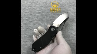 Kubey Ku335A Edc Folding Knife Black G10 Handle