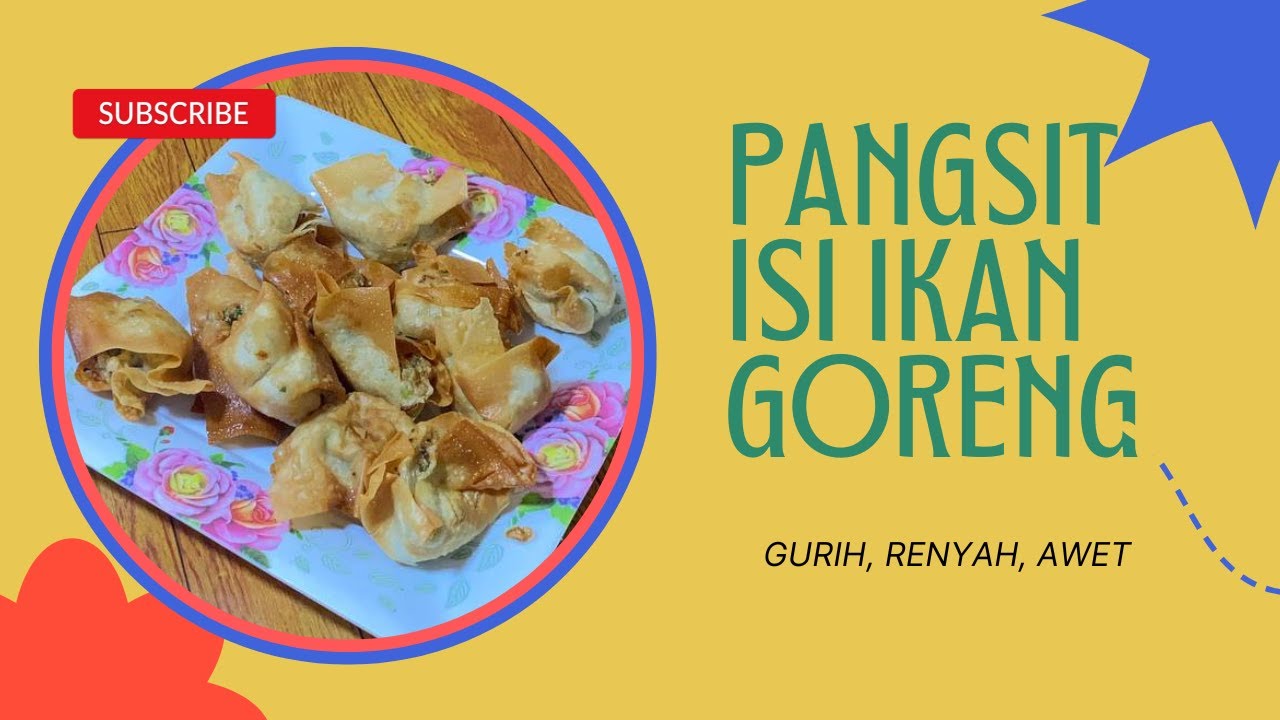 Perpaduan daging ikan giling dan kulit pangsit di bikin kaya gini Enak banget. Pangsit Goreng Isi