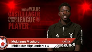 KNOW YOUR CASTLE LAGER PREMIER SOCCER LEAGUE PLAYER I MCKINNON MUSHORE HIGHLANDERS MIDFIELDER screenshot 1