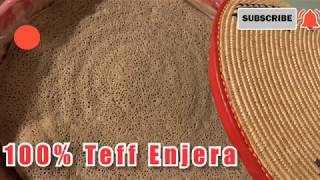 How to make 100% Teff Enjera in America