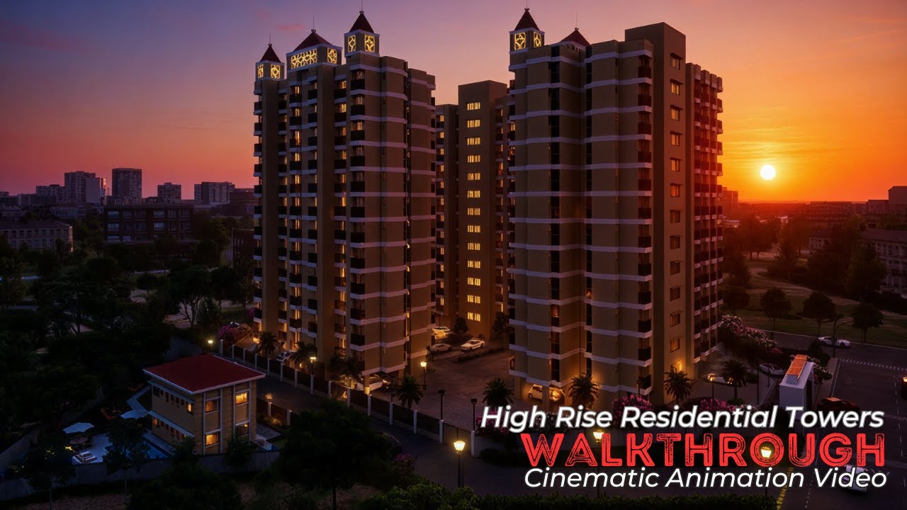 3D Walkthrough Design Company for High-Rise Building Exterior & Interior Visualization