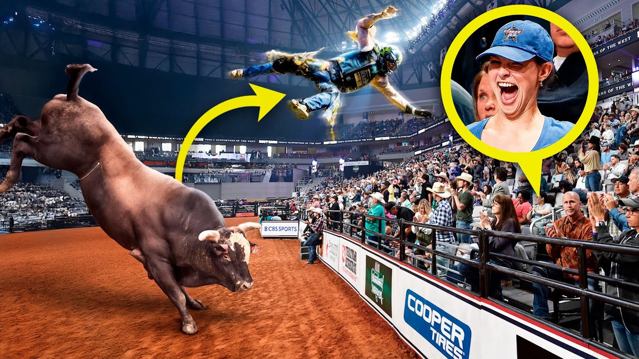 Most ABSURD Bull Riding Falls Of All Times - YouTube