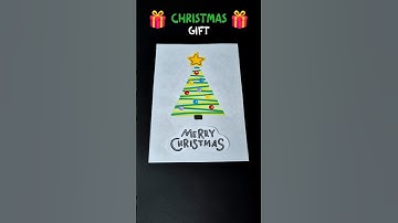 How To Make a Christmas Card in 1 Minute 🎄 Cute Gift Idea