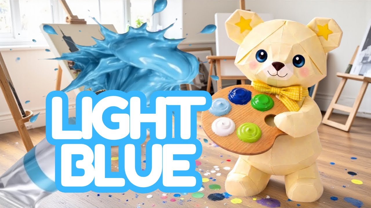 ライトブルー🩵light blue💧英語で色を覚えよう！ What's this? Colors