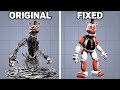 Fixed vs original animatronics in five nights at freddys 4