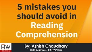 5 mistakes you should avoid in RC || CAT/XAT/CMAT/IIFT/SNAP/MBA exams by Halfwit School 966 views 2 years ago 9 minutes, 26 seconds