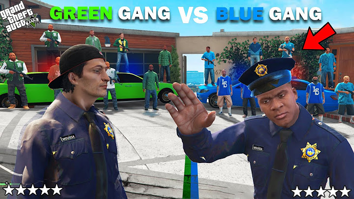 Shinchan Green Gang VS Franklin Blue Gang Joining Police In GTA 5!