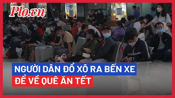 Người dân đổ xô ra bến xe về quê ăn Tết Nhâm Dần 2022 - PLO