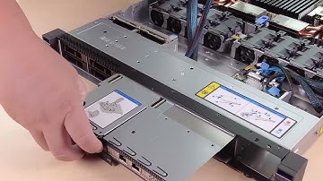Lenovo ThinkSystem V3 1U server removing a front riser cage
