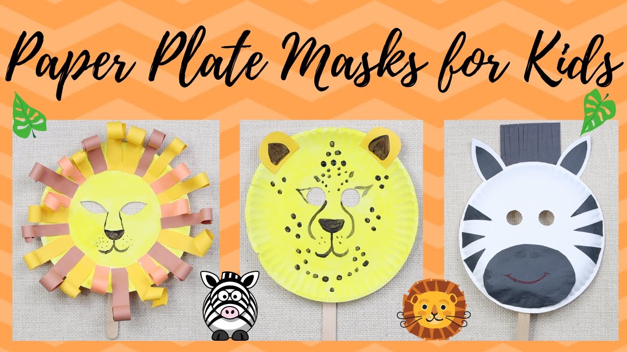 DIY Paper Plate Animal Masks 