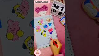 رسم أر جي من bt21 | رسم شخصيه كرتونيه ل جين من BTS |رسم سهل | #shorts