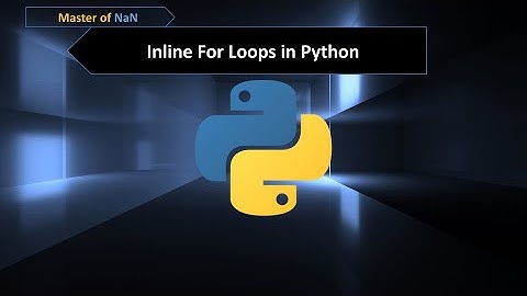 Python Basics: Inline For Loops