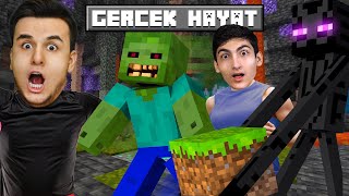 GERÇEK HAYATTA minecraft EVİ YAPTIK!