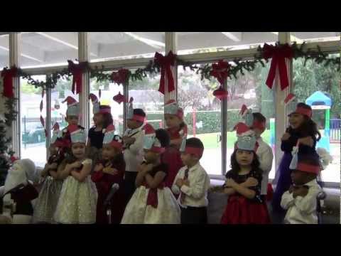 Zaheen and friends singing christmas songs at Montessori Academy School in Riverside, CA