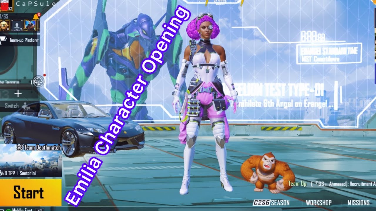 PURCHASE EMILIA CHARACTER | EMILIA CHARACTER CRATE OPENING | PUBG MOBILE