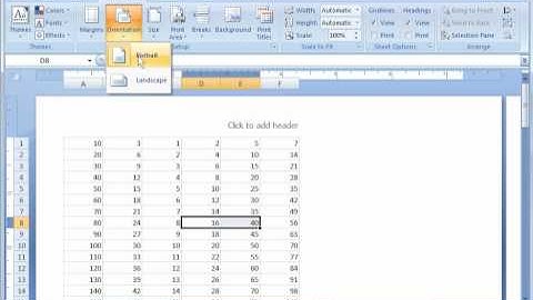 Excel 2007 Tutorial 11:  Printing in Excel