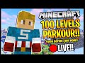 🔴 MINECRAFT PARKOUR!! *100 LEVELS!!* | OPEN SERVER, JOIN NOW!! | Minecraft Livestream