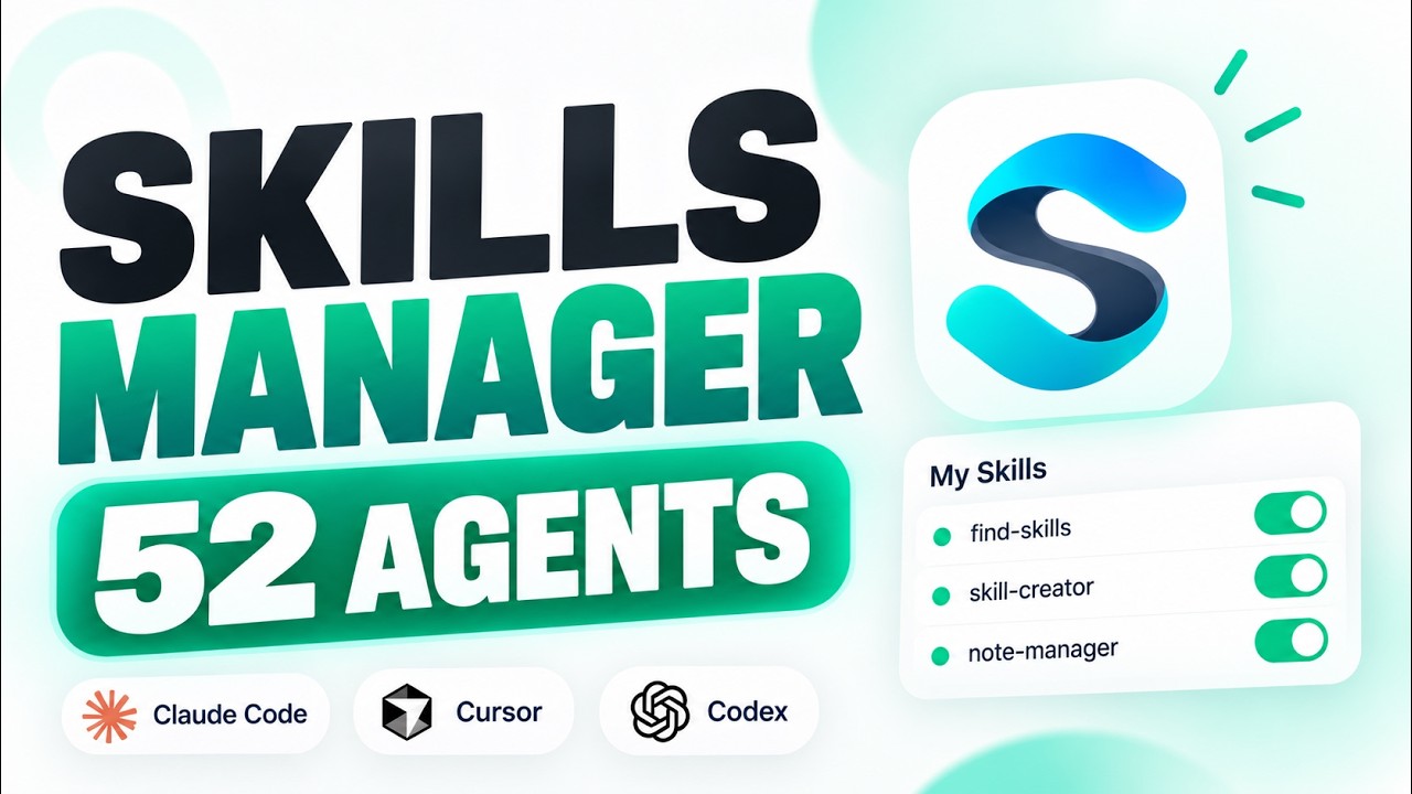 Claude Code, Codex, Cursor : TOUS vos skills IA au même endroit