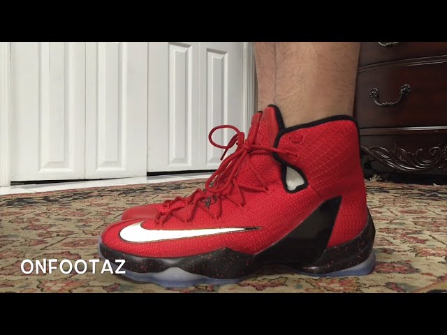 Nike Lebron 13 XIII Elite University Red On Foot - YouTube