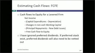 Session 9: FCFE and Growth Rates