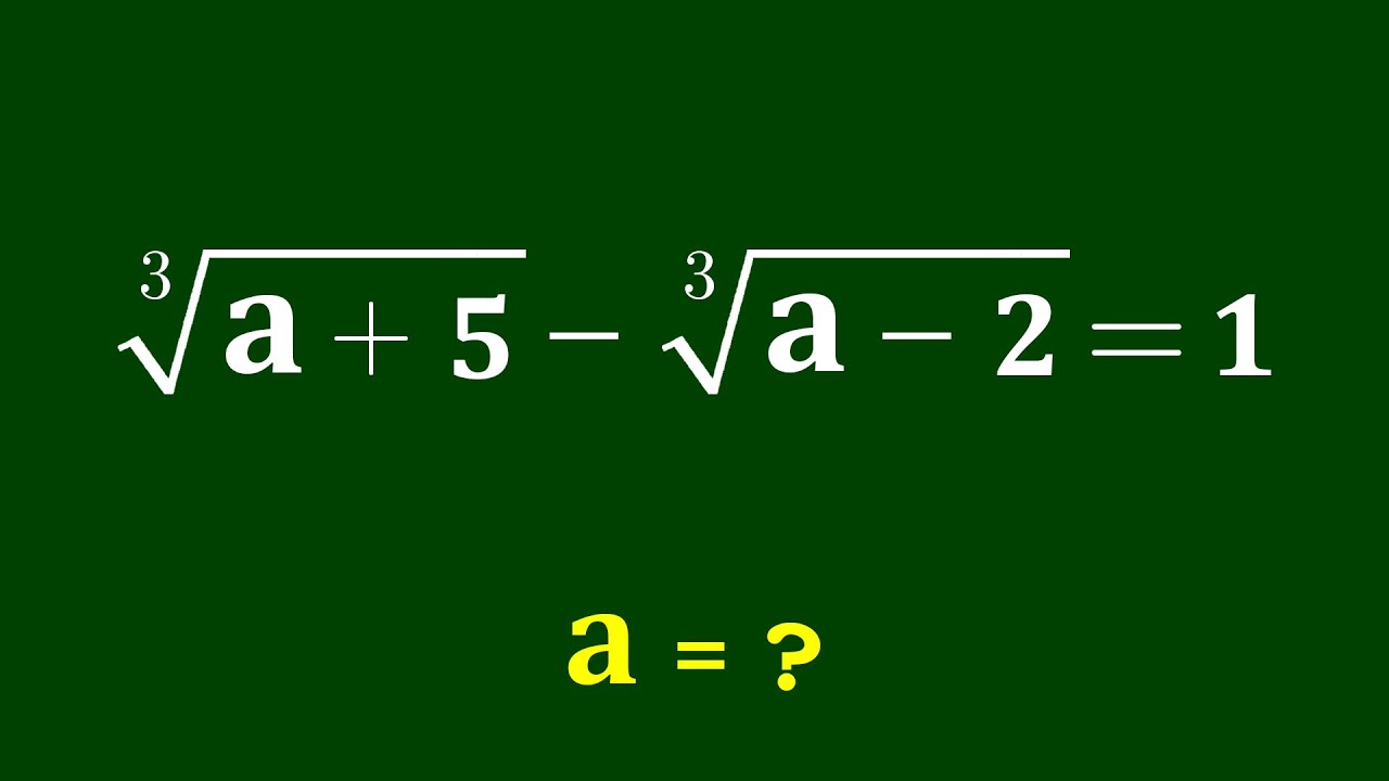 A Nice Algebra Problem | Math Olympiad | Find out a=?