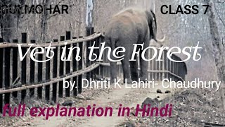 Class7. Unit 6.Vet in the Forest by. Dhriti K Lahiri-Chaudhury. (Full explanation in Hindi)