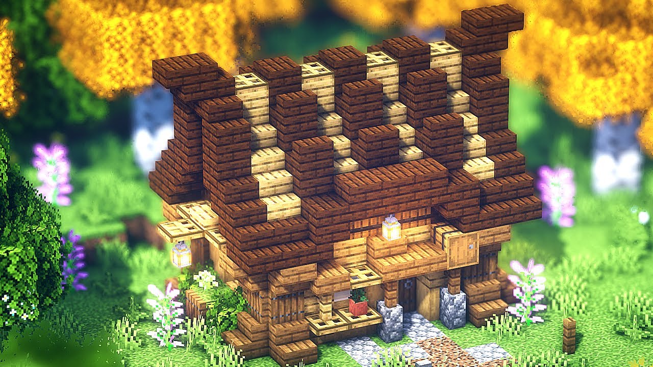 🏡 Minecraft Tutorial  Casa de Madeira (Tipo Cabana Pra Survival