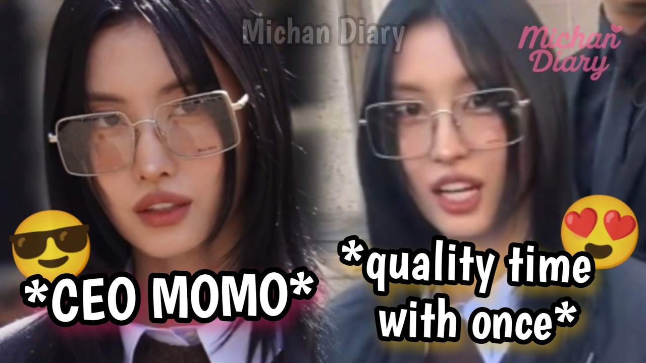 momo looked so *cool and handsome* in her suit at paris fashion