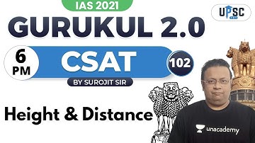 UPSC CSE PRELIMS 2021 | Gurukul 2.0 | CSAT by Surojit Sir | Height & Distance