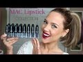 My MAC Lipstick Collection || TRY ON + Review