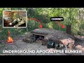 Solo Overnight Building an Underground Apocalypse Bunker in the Woods and Turkey SPAM with Eggs