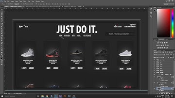 [WIP] Nike Website Ad Design | Photoshop | After Effects | SpeedArt |