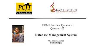 Create Table Using Customized Database | Database Task 03