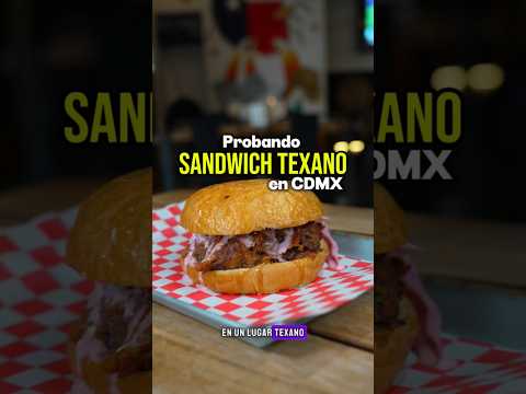 Probando SANDWICH TEXANO 😱🤤 en CDMX #shorts #sandwich #pulledpork #cdmx #comida #restaurante