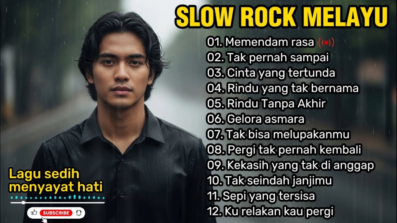 LAGU SLOW ROCK MELAYU POPULER 🎶 | Paling Sedih Menyayat Hati 😭 | Memendam Rasa 💔