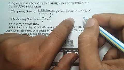 Công thức tihs vận tốc trung bình năm 2024