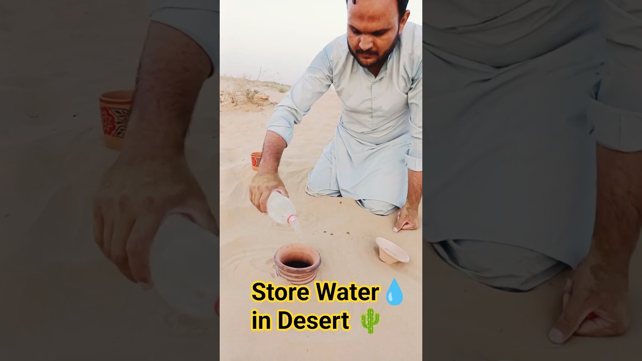 I'm Storing and Saving Water💧Naturally in Hot Desert Sand: No Fridge 