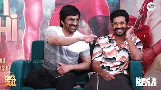 Matti Kusthi Ravi Teja Hilarious Interview with Viva Harsha and Anil Ravipudi Vishnu Vishal