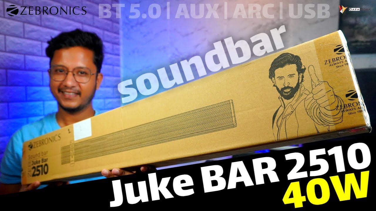ZEBRONICS Juke BAR 2510 | 40W Dual Driver Soundbar with Remote | BT 5.0 | AUX | ARC | USB 